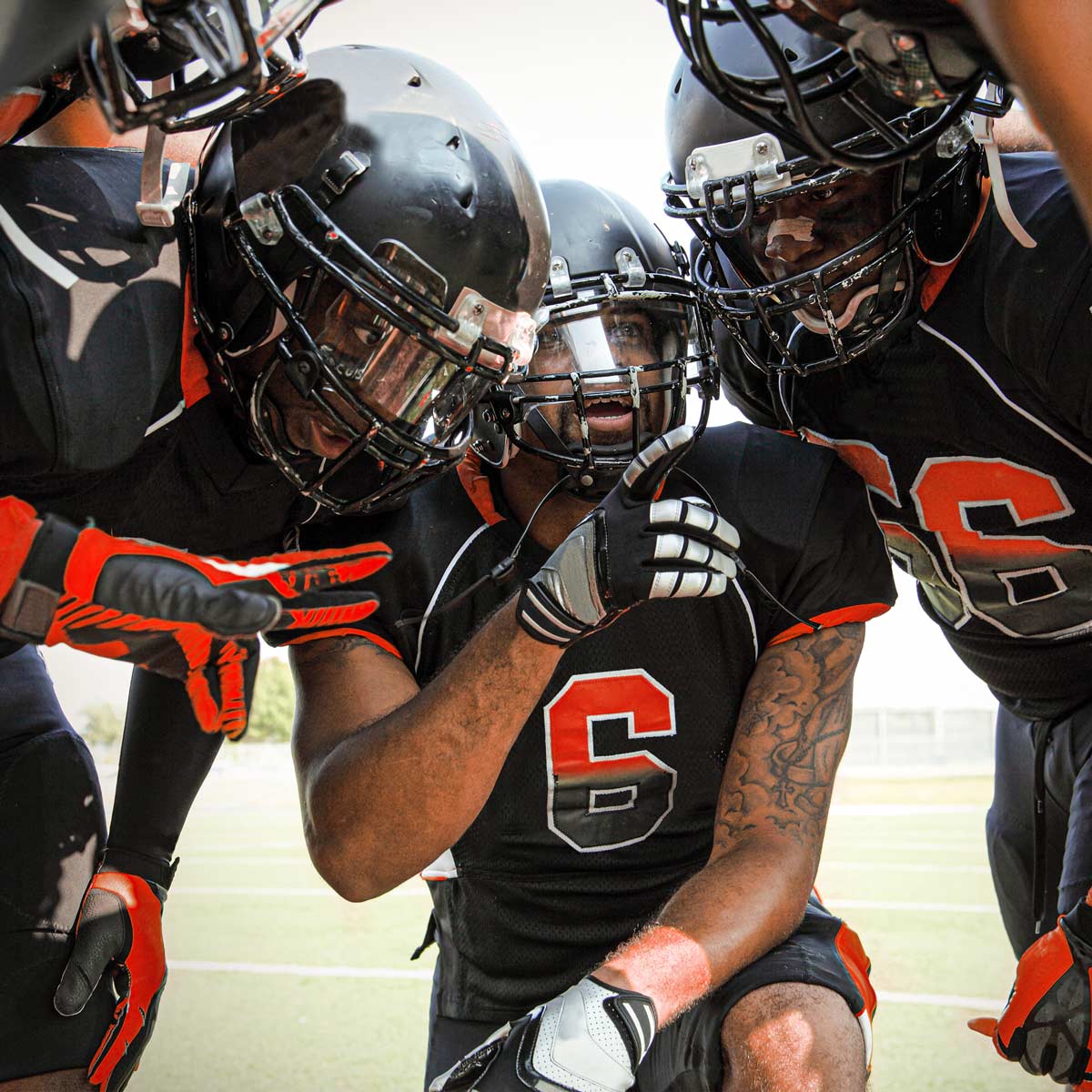 Football huddle